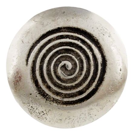 Round Spiral Antique Silver Aluminium Cabinet Knob